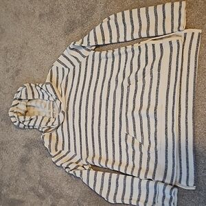 Old Navy Size Medium Cream and Navy Hoodie